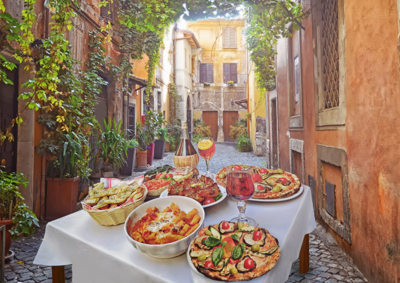 A summer dinner Pasta, Italy