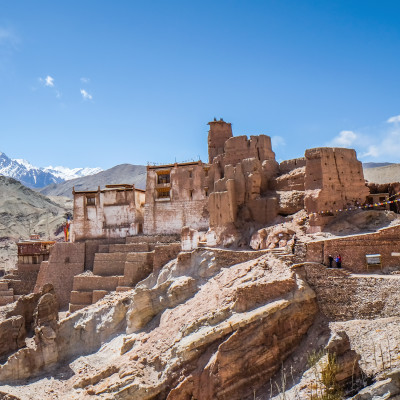 Basgo Gompa or The Crying skull near Alchi monastery and Likir Gompa inLeh Ladakh , Jammu and Kashmir India