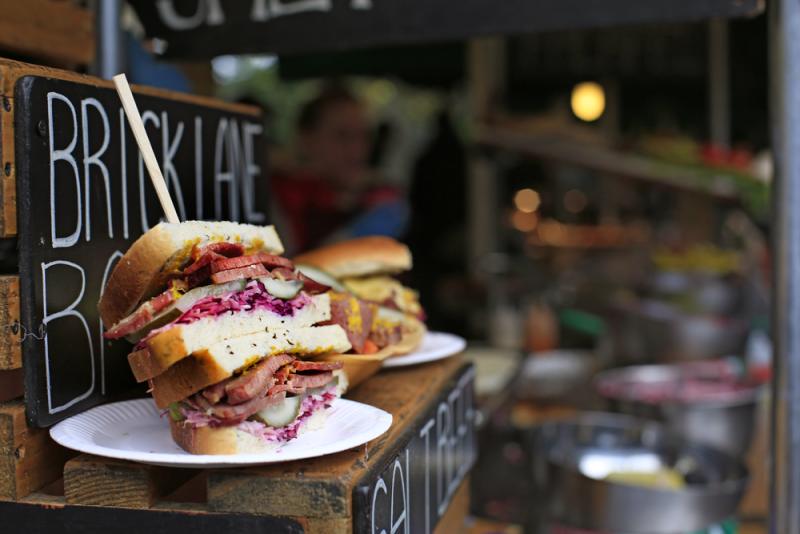 Sandwich In Borough Market Gourmet Food Market London